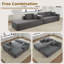 Canapé modulaire 2 pièces rembourré à compression - aucun assemblage requis-1164590993-1164590992