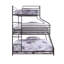 Lit superposé simple double au-dessus d'un grand lit double avec échelle double en bronze industriel Bjarne