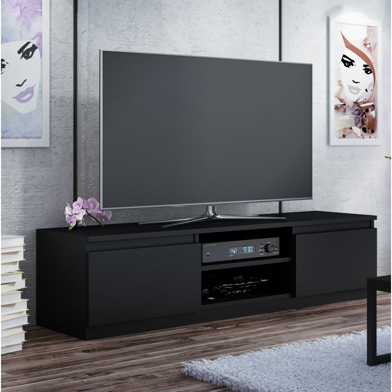 Delancey TV Stand, 36" H x 140" W x 40" D, Black