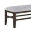 Banc 1 pièce avec cadre rembourré gris