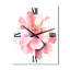 Horloge murale délicate fleur d'hibiscus rose en fleurs I-99640975