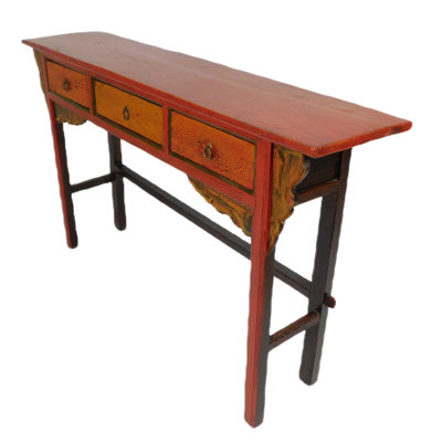  Table Tibet, motif floral antique