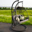 2 Person Wicker Swing Chair with Cushions