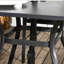 Wicker and Steel Patio Dining Set Table,