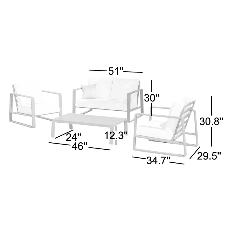 Leanna 4-piece Deep Seating Set