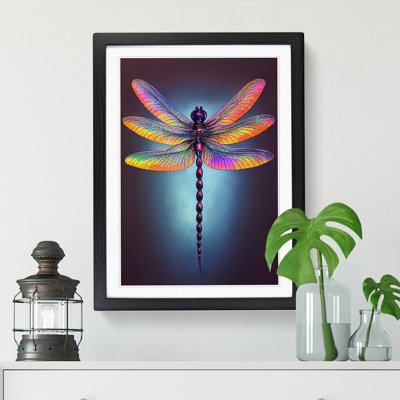 Lilymay Dragonfly Airbrush - Framed Print