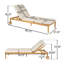 Chaise longue d'extérieur avec roulettes Riviera, structure en bois d'acacia (ensemble de 2)