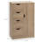 Shealene Modern Storage Cabinet, Freestanding Organizer With 4 Drawers And Cabinet For Living Room Or Bedroom-1900700711