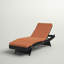 Chaise longue d'extérieur en rotin Convene-1853069802