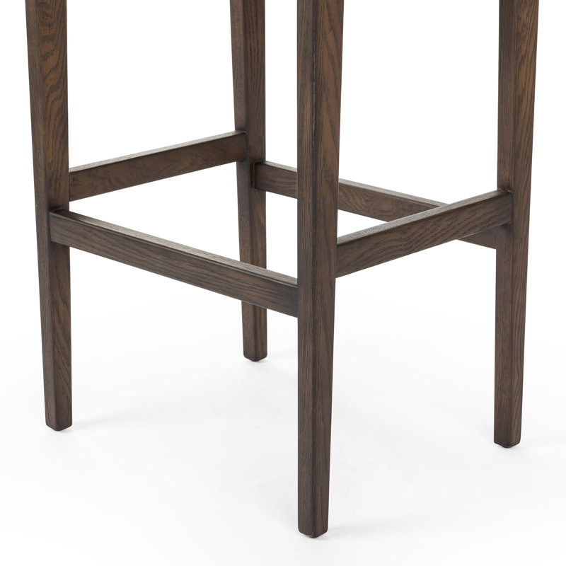 Aya Stool, Bar Stool (30.71" Seat Height), Genuine Leather Sonoma Black