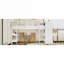 Lit mezzanine simple pour lit d'enfant multifonctionnel en bois massif blanc classique avec bureau intégré, tableau noir et rangement multiple