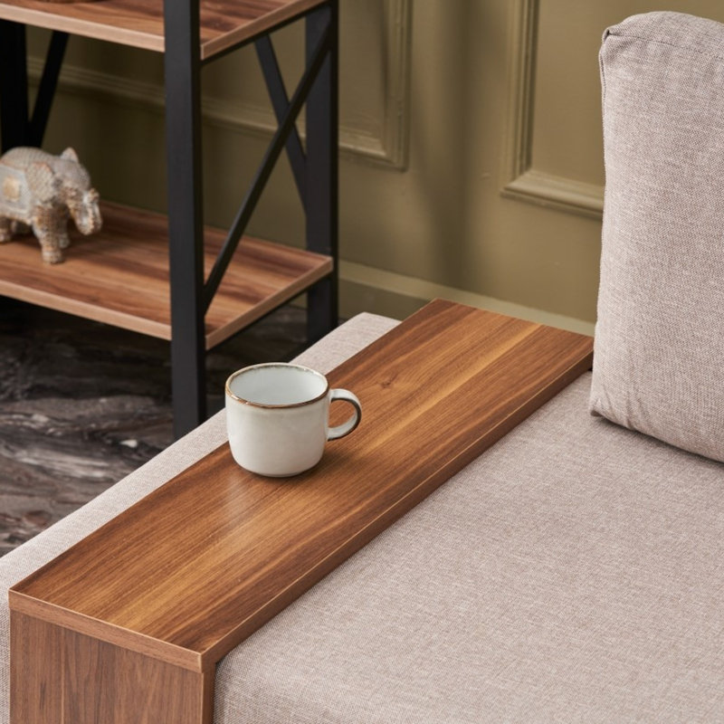 Canapé modulaire rembourré 39,4 po Elliet, 100 % polyester crème