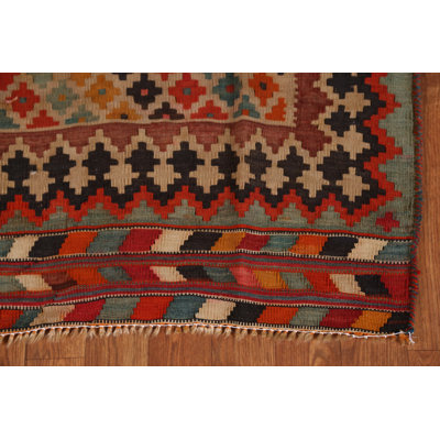 Antique Vegetable Dye Traditional Runner Rug 4x20