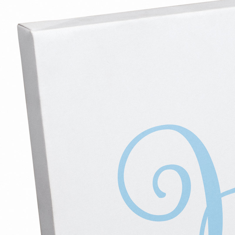 Décoration murale Bruning Hello World, pour enfants, Bleu, Toile tendue, H 12 po x l 36 po x P 1,25 po