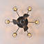 Ventilateur de plafond réversible 26,37 "à 6 vitesses avec ensemble d'éclairage et télécommande Farmhouse-222400736
