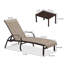 Chaise longue d'extérieur en métal avec table Darmont-168085356