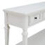 Console de style rétro classique avec trois tiroirs supérieurs et une tablette inférieure de style ouvert, facile à assembler (blanc antique)-579591187