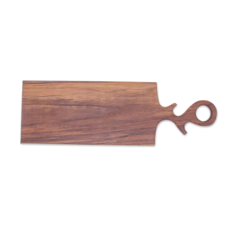 Planche à découper en bois très repas teck Curcio
