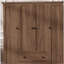 Armoire penderie 4 portes avec 2 tiroirs, brun-291802002