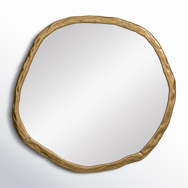 Nola Aluminum Novelty Mirror, Gold, 24" x 24"