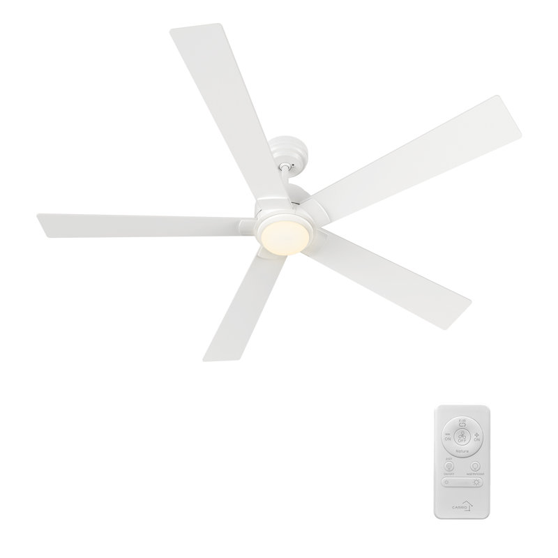 60'' Ceiling Fan with LED Lights, White, White