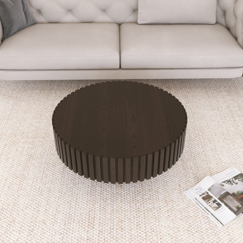 Table basse ronde pour le salon, Noir