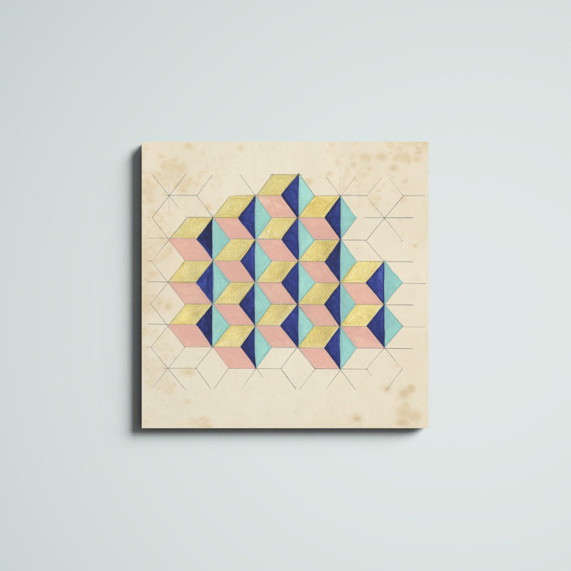 «Geometric Pattern Play I», impression sur toile, H 30 po x l 30 po