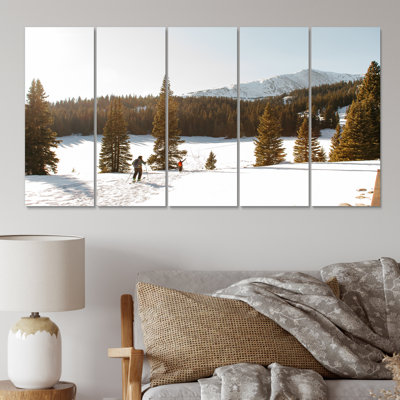 «Winter Alaskan Beauty I», impression d'art mural de paysages - 5 panneaux égaux