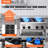 Commercial Gas Stove with 4 Burners, Propane and Natural Gas Countertop Cooking Stove Range, Stainless Steel Gas Hot Plate, Commercial Cooking Equipment for Restaurant, 112,000 BTU