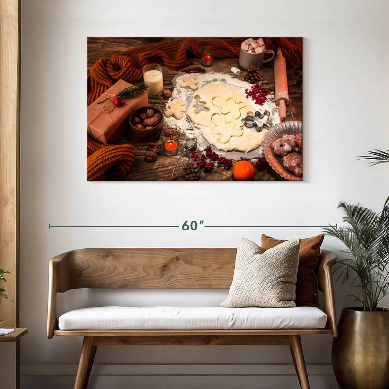 Senne Baking Gingerbread Men, 30" H x 45" W