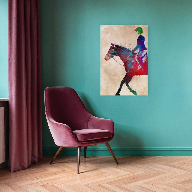 Art mural cheval vibrant vibrant, H 36 po x l 24 po