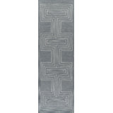 Orlie Hand Tufted Wool Geometric Area Rug in Brown