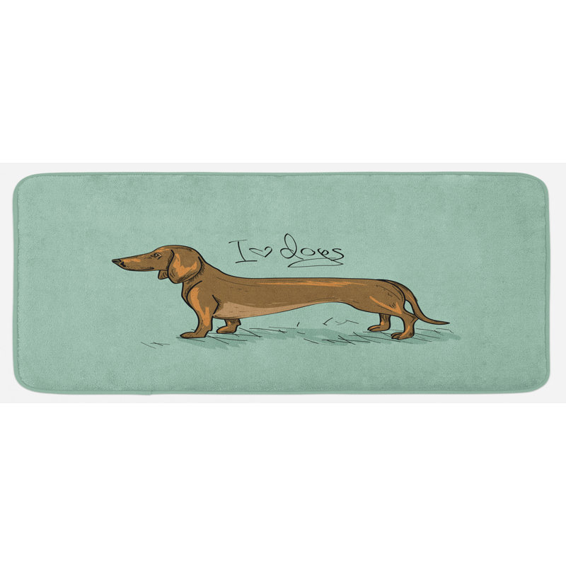 Tapis de cuisine teckel