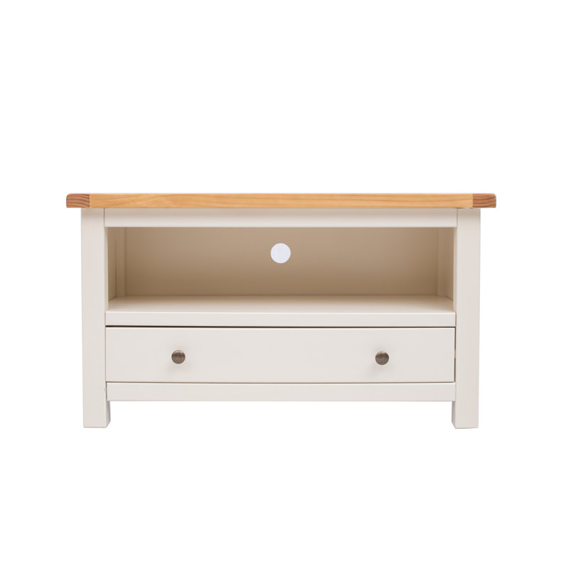 Napper TV Stand for TVs up to 48", Beige/White/Chrome