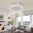 22inch Modern Leafless Ceiling Fan with Remote Control Removable and Washable, Reversible Motor