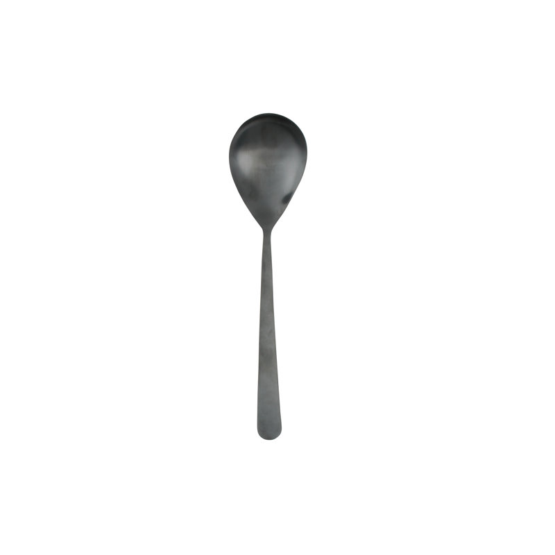 Stainless Steel Serving Spoon, Matte Black