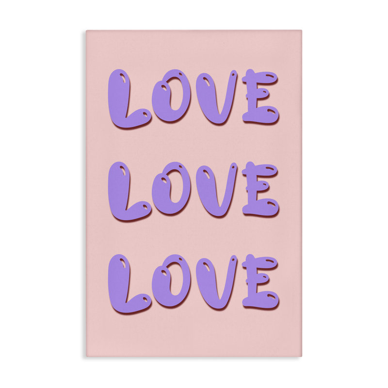 Toile de lettrage Love Bubble, design par Pooja Dave, H 45 po x l 30 po