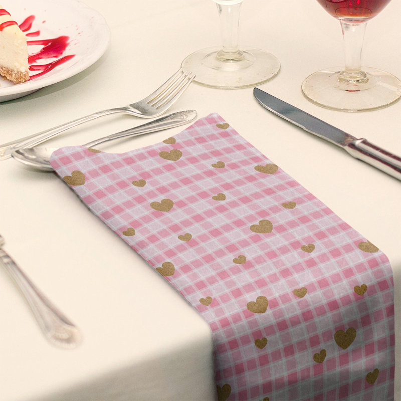 No Pattern Square Napkin, 10" x 10", Pink/Brown, Cotton