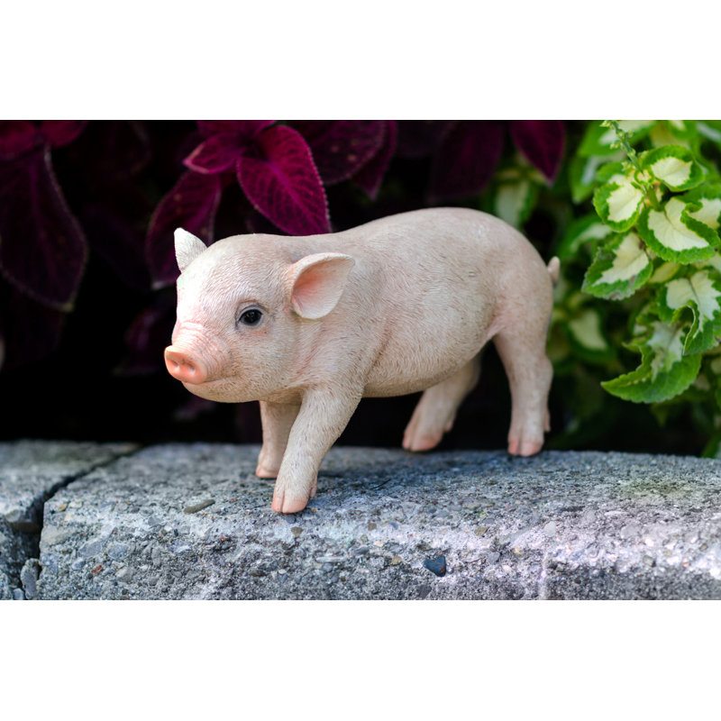 Statue porc pour bébé debout, Rose