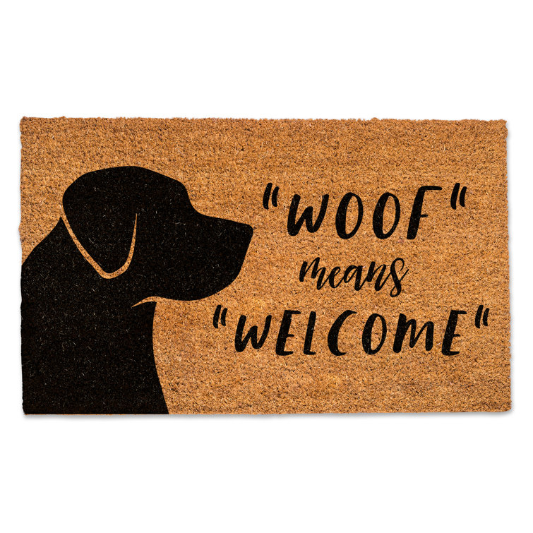 Trinx Woof Means Welcome Door Mat - Wayfair Canada