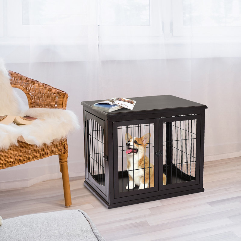 Mobilier de cage pour chien, niche pour chien, Marron foncé