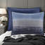 Ensembles de literie pour grand lit confortables en microfibre douce et en coton de 8 pièces à rayures bleu marine pour la chambre à coucher