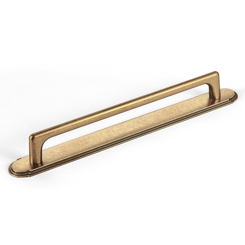 Classical Cabinet Bar Pull With Backboard Multipack, 7 3/5", Antique Brass