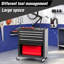 Coffre à outils roulant en acier 4 - Construction pour garages, entrepôts, ateliers, ateliers de réparation noir avec armoire à 4 roues