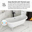Baignoire de trempage autoportante en acrylique noir lustré 66 po x 30 po