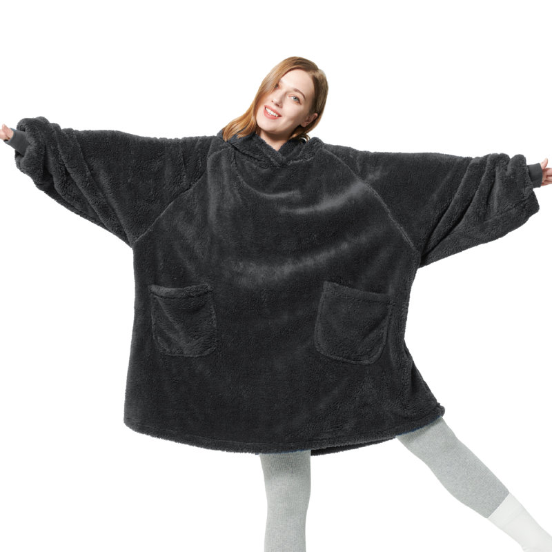 Sweat à capuche à douillette, Noir, Standard