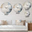 Horloge murale abstraite bleue et blanche Minimalisme II-1085292418