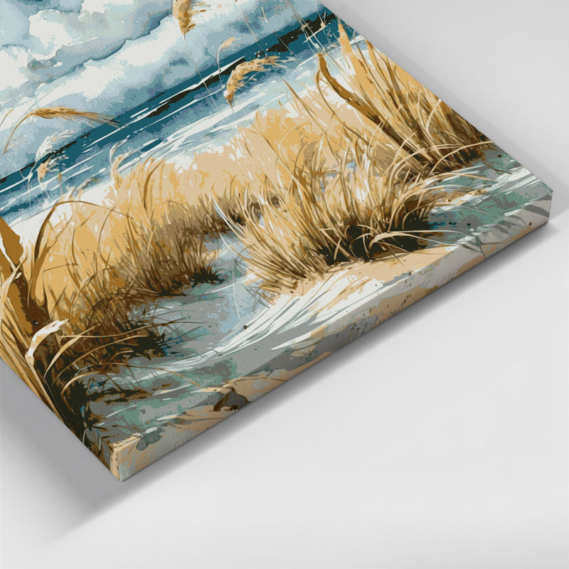 Art nautique gris sur toile, H 8 po x l 8 po