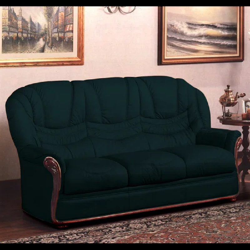 Kinsman Faux Leather Sofa, Black