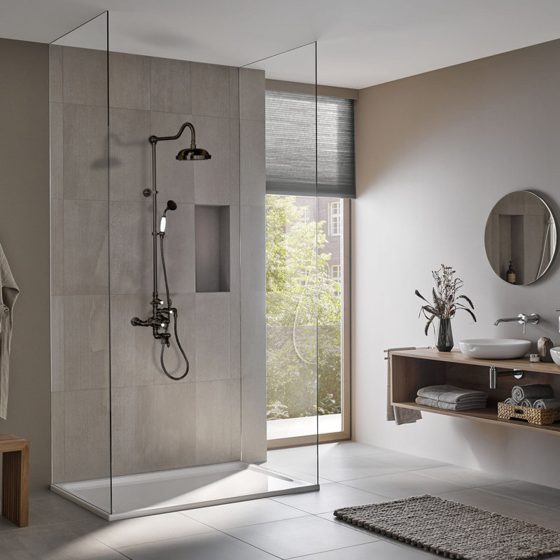 Système de douche thermostatique et robinet de baignoire Exposed de Strom Living, Bronze frotté à l'huile